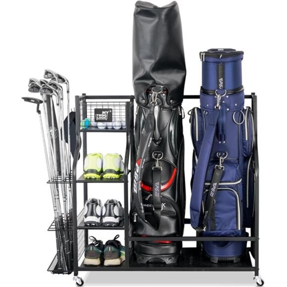 Golf Storage Garage Organizer, Golf Bag Storage Stand Other Golfing Equipment - Picture 1 of 7